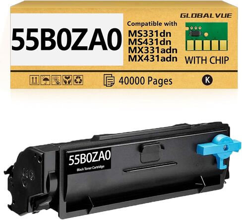 55B1000 خراطيش الحبر 1 حزمة (مع رقاقة) متوافقة مع خراطيش الحبر LEXMARM 55B1000 لـ LEXMARM MS331DN ، MS431DN ، MS431DW ، MX331ADN ، MX431ADN ، MX431ADW ، MX432ADWE in Kuwait