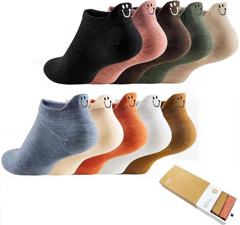 Cute Socks, 10 Pairs Ankle Socks, Cotton kawaii Funny Embroidered Low Cut Socks for Women Girl- One Size Fits All in Saudi Arabia