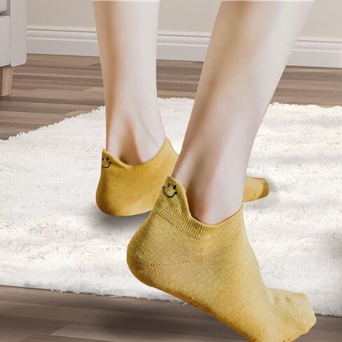 Cute Socks, 10 Pairs Ankle Socks, Cotton kawaii Funny Embroidered Low Cut Socks for Women Girl- One Size Fits All in Saudi Arabia