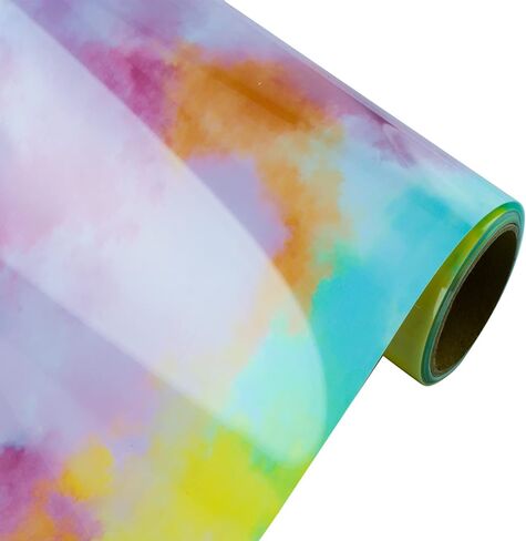 HTV TIN صبغة نقل الحرارة فينيل بواسطة Kisswill-10 بوصة × 5 أقدام من الحديد الملون على الفينيل من أجل t-shir ، صبغة التعادل اللامع HTV فينيل للملابس DIY (أحمر وبرتقالي وصفراء) in Kuwait