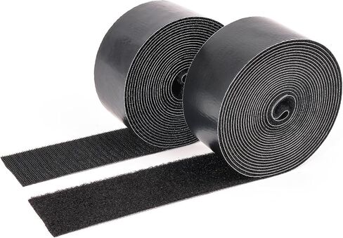 2 Inch x 15 Feet Hook and Loop Tape Sticky Back Fastener Roll, Nylon Self Adhesive Heavy Duty Strips Fastener for Home Office School Car and Crafting Organization in Saudi Arabia