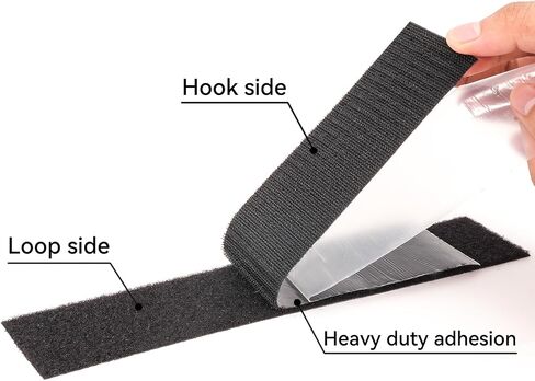 2 Inch x 15 Feet Hook and Loop Tape Sticky Back Fastener Roll, Nylon Self Adhesive Heavy Duty Strips Fastener for Home Office School Car and Crafting Organization in Saudi Arabia