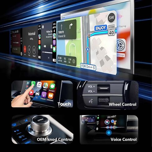 المحول اللاسلكي تحويل سلكية إلى اللاسلكي ل carplay ＆ أندرويد صغير الحجم ، والتوصيل والتشغيل ، واتصال سريع ومستقر in Kuwait