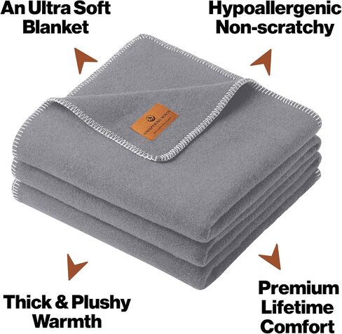 Whispering Winds 100% Wool Blanket, 60"x 84", Large Virgin Wool Throw, Thick, Soft, Warm Camping Blanket, Outdoor Bushcraft, Survival - Military Green in Saudi Arabia