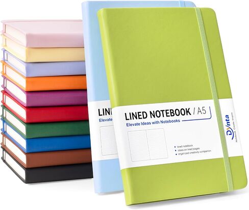 Blank Journal Notebooks for Women Men, 6 Packs A5 Hardcover Sketchbook, 200 Pages/100 Sheets Unlined Paper, 6 Colors, 5.8" x 8.4" Plain Journals bulk for Writing, Sketching, Drawing in Saudi Arabia