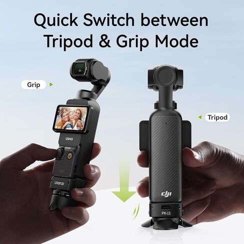 Ulanzi PK-08 Pocket 3 Mini Tripod لـ DJI Osmo Pocket 3 ، التوافق: Osmo Pocket 3 ، Black in Saudi Arabia