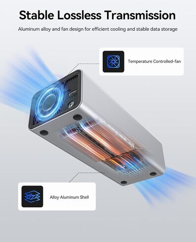 ORICO FlashGo 4TB External SSD Up to 3200MB/s, Thunderbolt 4 (40Gbps), USB-C (10Gbps) External Solid State Drive, Aluminum Alloy & Built-in Fan Design for Mac mini MacBook Video Eediting - FG02 in Saudi Arabia