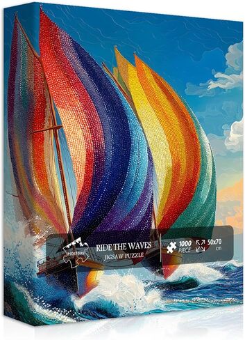 Impossible Puzzles for Adults 1000 Pieces, Gradient Colorful Hard Difficult Puzzle, Rainbow Art Challenging Jigsaw Puzzles for Adults Painting in Saudi Arabia