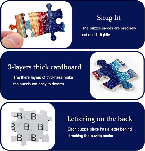 Impossible Puzzles for Adults 1000 Pieces, Gradient Colorful Hard Difficult Puzzle, Rainbow Art Challenging Jigsaw Puzzles for Adults Painting in Saudi Arabia