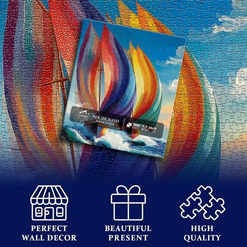 Impossible Puzzles for Adults 1000 Pieces, Gradient Colorful Hard Difficult Puzzle, Rainbow Art Challenging Jigsaw Puzzles for Adults Painting in Saudi Arabia