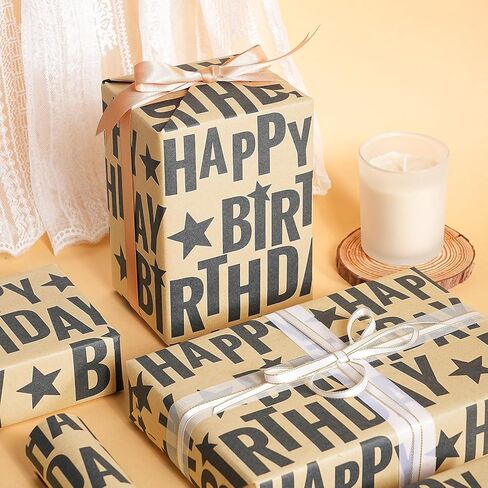 RUSPEPA Vintage Floral Wrapping Paper Roll, Mini Roll, Black Flower, Bird and Butterfly Design Kraft Gift Wrap Birthday, Wedding, Bridal Shower, Mother's Day, 17 Inches x 16.4 Feet in Saudi Arabia