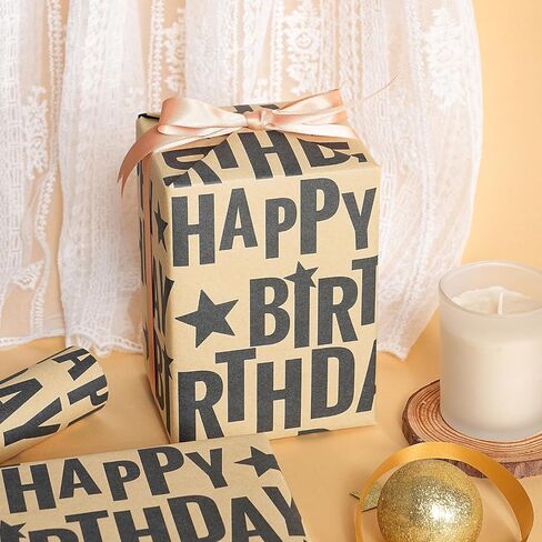 RUSPEPA Vintage Floral Wrapping Paper Roll, Mini Roll, Black Flower, Bird and Butterfly Design Kraft Gift Wrap Birthday, Wedding, Bridal Shower, Mother's Day, 17 Inches x 16.4 Feet in Saudi Arabia