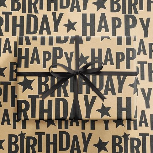 RUSPEPA Vintage Floral Wrapping Paper Roll, Mini Roll, Black Flower, Bird and Butterfly Design Kraft Gift Wrap Birthday, Wedding, Bridal Shower, Mother's Day, 17 Inches x 16.4 Feet in Saudi Arabia