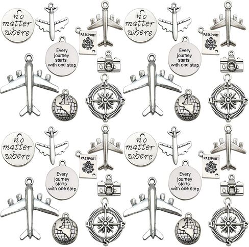 Youdiyla 60pcs Alloy enamel tea drinking time series Pendant Jewelry Making DIY Keychain Earrings Pendant Various Design Charms for Jewelry Making Bracelets Necklace (SN626) in Saudi Arabia