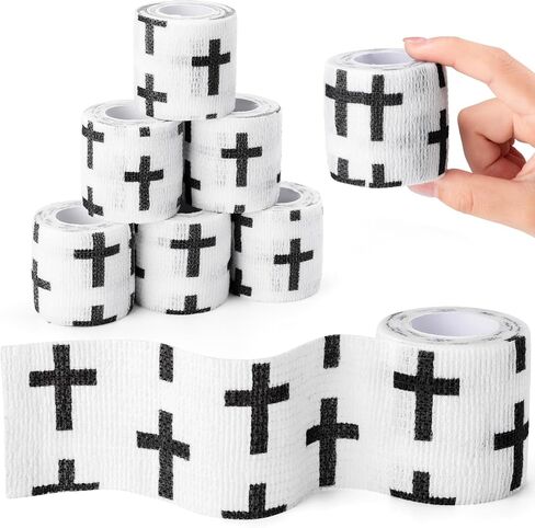 Noverlife 12 Colors Non-wonven Self Adhesive Bandage Wrap for Finger Guard Nail Protector, 2.5cm x 4.5m / 1" x 5yd Waterproof Cohesive Elastic Tape Sports Fixing Band Stretch Wrap in Saudi Arabia