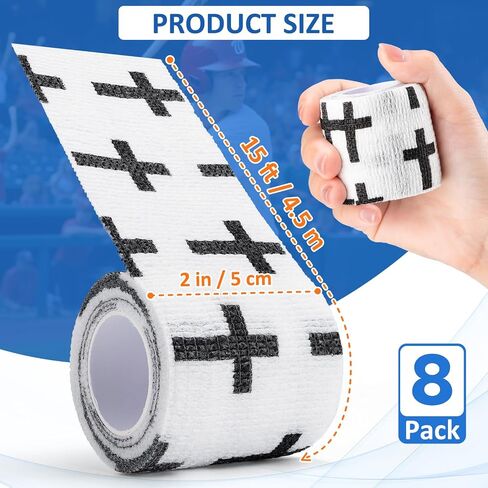 Noverlife 12 Colors Non-wonven Self Adhesive Bandage Wrap for Finger Guard Nail Protector, 2.5cm x 4.5m / 1" x 5yd Waterproof Cohesive Elastic Tape Sports Fixing Band Stretch Wrap in Saudi Arabia