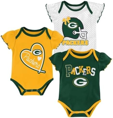 Outerstuff NFL Teams Newborn Baby and Infant Short Sleeve Bodysuit 3-Pack (0-18M) in Saudi Arabia