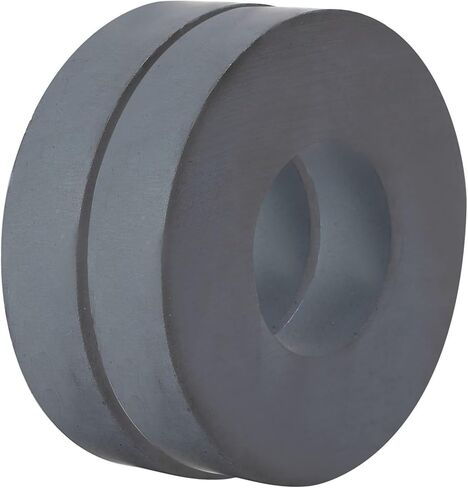 حلقة مغناطيس الفريت OD2.4 x ID1.3" x 0.4"، مغناطيس سيراميك من الدرجة C8 لتجربة العلوم الصناعية والحرف اليدوية والهوايات-4 قطع in Saudi Arabia