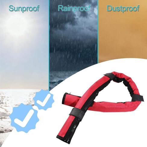 Trolling Motor Cable Zipper Sleeve Boat Wire Cover -48'' Red Cable Sleeve Electric Outboard Rigging Hose Cover Protector, Weather-Resistant Convenient Access, Organized Cable Holder Managemen in Saudi Arabia