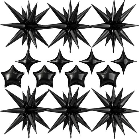14pcs بالونات Black Red Star ، والبالون النجمة المختلطة ، والبالونات 22 بوصة للانفجار مع البالون على شكل نجوم 10 بوصات ، لتخرج عيد ميلاد Casino Casino New Year Party Decords in Kuwait
