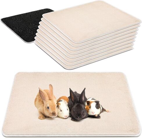 8 Pcs Pet Carrier Pad Travel Pet Reversible Dog Mat Cat Carrier Pad Replacement Liners for Travel Dog Bed, Absorbent Machine Washable Cashmere Double Sided Mat for Kennel Crate(17 x 11 Inch) in Saudi Arabia