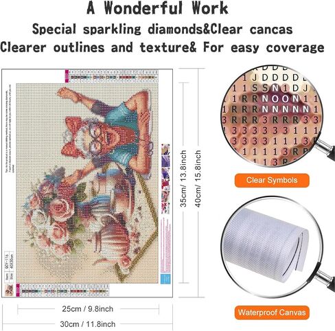 GUMITOON Diamond Art Kits for Adults-Full Drill Diamond Dots Paintings for Beginners, Round 5D Paint with Diamonds Pictures Gem Art Painting Kits DIY Crafts Kits 12"x16" QCY-098 in Kuwait