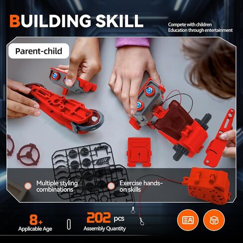 12-in-1 STEM Robot Kit Toys for Kids 8-12 12-16, DIY Building Educational STEM Science Kits for Kids Age 8-12 12-16, 8 9 10 11 12 13 14 15 16 Year Old Boy Birthday Gifts in Saudi Arabia