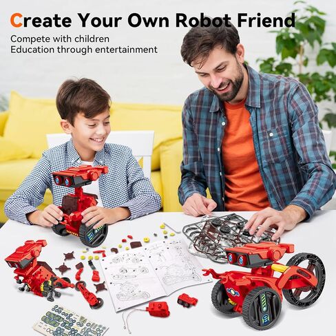 12-in-1 STEM Robot Kit Toys for Kids 8-12 12-16, DIY Building Educational STEM Science Kits for Kids Age 8-12 12-16, 8 9 10 11 12 13 14 15 16 Year Old Boy Birthday Gifts in Saudi Arabia