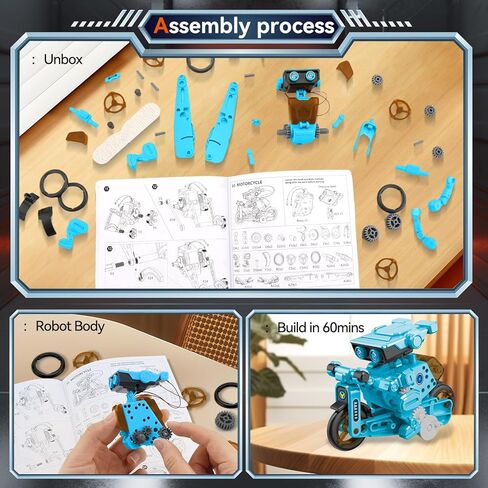 12-in-1 STEM Robot Kit Toys for Kids 8-12 12-16, DIY Building Educational STEM Science Kits for Kids Age 8-12 12-16, 8 9 10 11 12 13 14 15 16 Year Old Boy Birthday Gifts in Kuwait