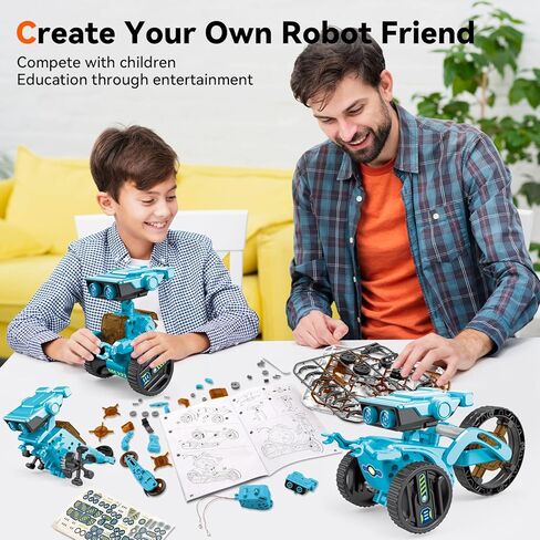 12-in-1 STEM Robot Kit Toys for Kids 8-12 12-16, DIY Building Educational STEM Science Kits for Kids Age 8-12 12-16, 8 9 10 11 12 13 14 15 16 Year Old Boy Birthday Gifts in Kuwait