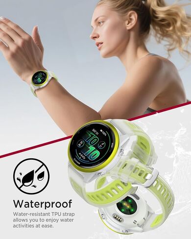 MIIMALL TPU Band for Garmin Forerunner 970/570/55/165 ، إصدار سريع ، حزام بديل قابل للتعديل من الهلام 20 مم/22 ملم للنساء في Vivoactive 6/5/4/3 in Saudi Arabia