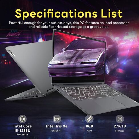 Lenovo Ideapad 5X 2-in-1 14" WUXGA OLED Touchscreen Copilot+ PC Qualcomm Snapdragon X Plus 16GB RAM 1TB SSD Luna Grey in Saudi Arabia