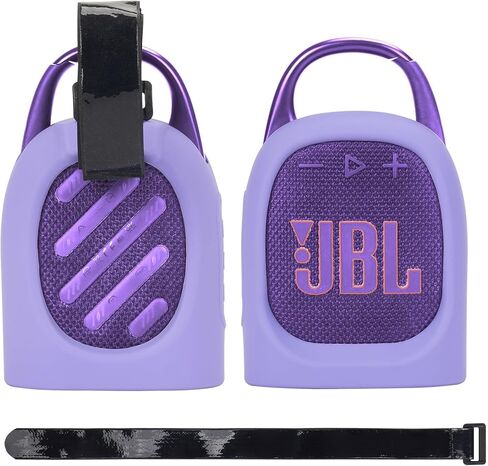 YouKnow Silicone Case for JBL Clip 5 Ultra Portable Bluetooth Speaker, with Removable Strap Attach to Bike Golf Cart Boat (Black) in Kuwait