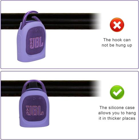 YouKnow Silicone Case for JBL Clip 5 Ultra Portable Bluetooth Speaker, with Removable Strap Attach to Bike Golf Cart Boat (Black) in Kuwait