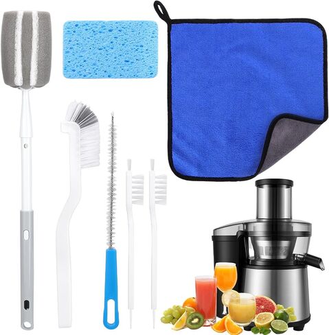 Xangnier 6pcs Cold Press Press Juicer Cleaning Kit - مجموعة كاملة للتنظيف للعصائر البطيئة ، وملحقات العصير المزينة وقطع غيار عصير - أداة تنظيف المطبخ الأساسية in Saudi Arabia