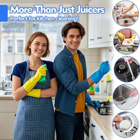 Xangnier 6pcs Cold Press Press Juicer Cleaning Kit - مجموعة كاملة للتنظيف للعصائر البطيئة ، وملحقات العصير المزينة وقطع غيار عصير - أداة تنظيف المطبخ الأساسية in Saudi Arabia