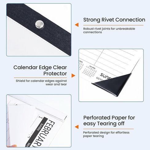 SUNEE 2025 Desk Calendar Large 22x17 from Now to March 2026, Extra Large Desktop Monthly Calendar Pad 18 Months For Teacher or Family, Desk Top Calendar, Black in Kuwait