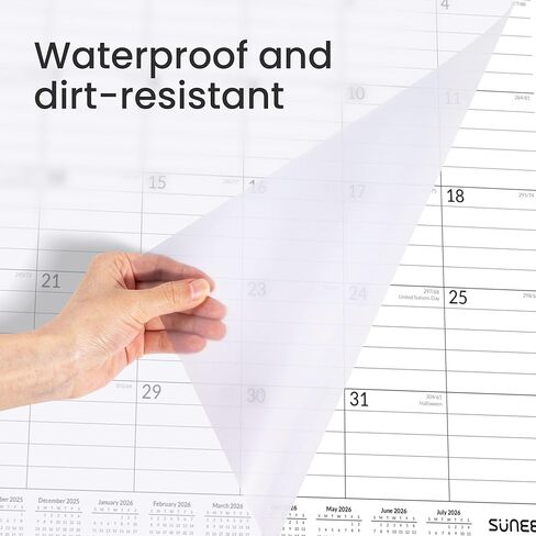 SUNEE 2025 Desk Calendar Large 22x17 from Now to March 2026, Extra Large Desktop Monthly Calendar Pad 18 Months For Teacher or Family, Desk Top Calendar, Black in Kuwait
