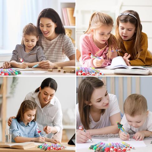 65pcs Mini Multicolor Pen في الأقلام الرائعة 4-في 1 للأطفال ، وأقلام نقاط الحبر لأعياد الميلاد وحفلات الأطفال ، والهدايا السائبة الممتعة الحبر Kawaii الأقلام in Kuwait