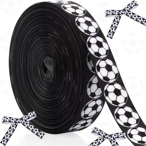 Thiccywoov Basketball Ribbon Wired 3/4 Inch 25 Yard Sports Ball Ribbon Wide Grosgrain Basketball Craft Ribbons for Team Hair Bow Wreath Sport Lanyard Gift Wrapping Crafting Sewing Party Decoration in Kuwait