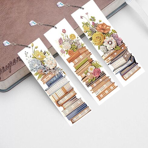 4 PCS Diamond Art Wordmarks Powermarks Diamond Paints for البالغين اللوحة الماس المرجعية مجموعات مرجعية للماس علامات كتاب دايموند لوحة الكتب علامات مرجعية للفن الماسي الماس. in Kuwait