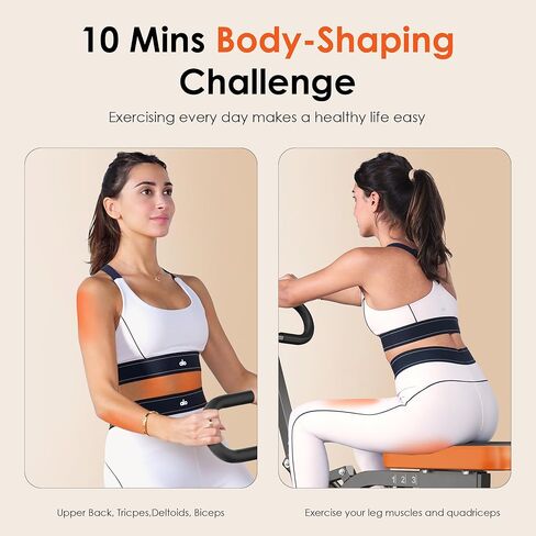 آلات التجديف لآلة القرفصاء من سوجيسهوم للمنزل قابلة للطي، آلة تجديف اللياقة البدنية، آلة القرفصاء والصف مع شريطي مقاومة قابلين للتعديل لممارسة التمارين الرياضية، سعة وزن 300 رطل، أحمر in Kuwait