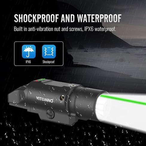 1500 Lumen Tactical Flashlight is Compatiable with Picatinny Rail for Rifle, Weapon Light with Strobe & Momentary, 3 Adjustable Brightness Levels (High/Medium/Low) in Saudi Arabia
