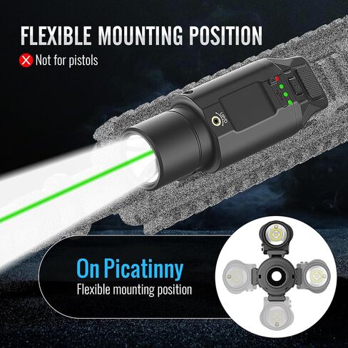 1500 Lumen Tactical Flashlight is Compatiable with Picatinny Rail for Rifle, Weapon Light with Strobe & Momentary, 3 Adjustable Brightness Levels (High/Medium/Low) in Saudi Arabia