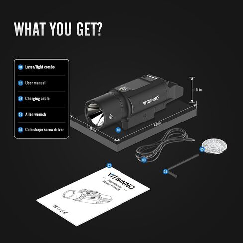 1500 Lumen Tactical Flashlight is Compatiable with Picatinny Rail for Rifle, Weapon Light with Strobe & Momentary, 3 Adjustable Brightness Levels (High/Medium/Low) in Saudi Arabia