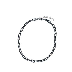 Gunmetal الأسود مشبك ورق سلسلة قلادة سميكة طويلة مرتبطة سلاسل مشبك ورق سلاسل الأجهزة in Saudi Arabia