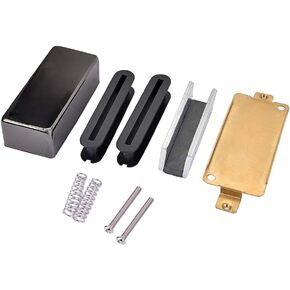 Set of Guitar Closed Humbucker Pickup Cover Pickup Baseplate Bobbins Magnet Double Coil Humbucker Pickup Kits for LP Style Electric Guitar (As Shown)