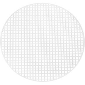 HARFINGTON 10Pcs Round Plastic Canvas Mesh Sheets 6.89 Inch/17.5cm Circle Blank Canvas Shape Mesh Mat White for Embroidery Knit Crochet Crafting Needlework
