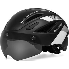 خوذة الدراجة الهوائية للبالغين من إيستينير، خوذة ركوب الدراجات المغناطيسية مع ضوء خلفي قابل لإعادة الشحن عبر USB للرجال والنساء، خوذة دراجة جبلية والطرق، درع مغناطيسي in Kuwait