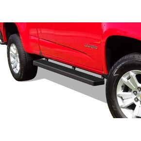 APS 5in Black Stainless Steel Running Boards Compatible with Chevy Colorado GMC Canyon Crew Cab 15-24